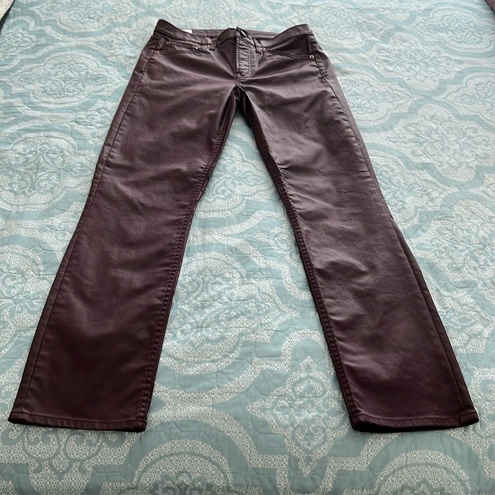 Gap, Vintage Slim, Mid Rise, Faux Leather Pants